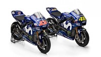 Motor Yamaha baru Rossi dan Vinales masih didominasi warna biru. Adapun perubahan warna logo sponsor Movistar, yang semula hijau kini berubah menjadi putih. Foto: MotoGP.com