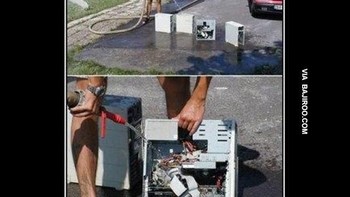 Gokil! begini menjaga kebersihan CPU. (Foto: Internet)