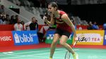 Foto: Aksi Si Cantik Carolina Hempaskan Line Hojmark