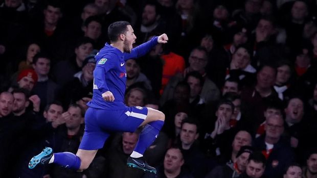 Eden Hazard untuk kali pertama mencetak gol ke gawang Watford.