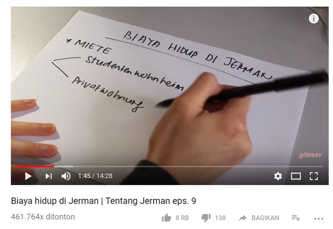 Gita Savitri awalnya dikenal melalui video tentang pengalamannya menuntut ilmu di Jerman. Gita yang mengambil studi di Jerman berbagi informasi mulai dari biaya hidup di sana hingga kesulitan belajar di Jerman seperti apa. Foto: Instagram