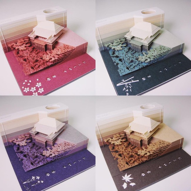 Memo berbentuk kuil ini lah yang membuat brand Omoshiroi Block menjadi dikenal dan laris manis di kalangan pekerja dan penggemar alat tulis. Foto: Instagram Triad Inc