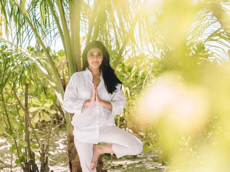 Foto: Yoga dan Tinju, Rahasia Cantik Awet Muda Naysilla Mirdad