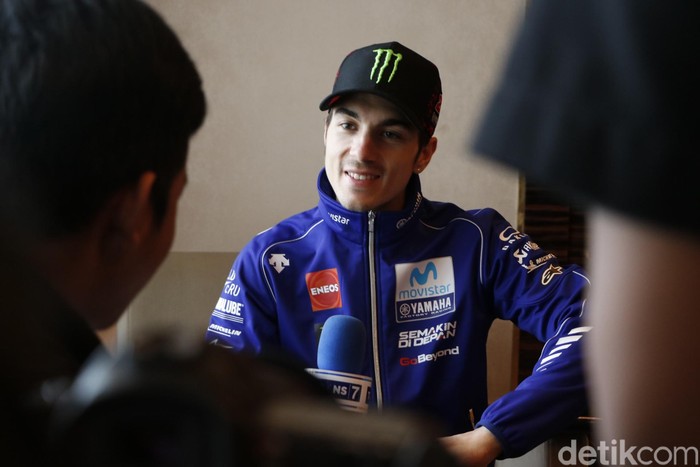 Maverick Vinales dalam wawancara dengan Transmedia di Jakarta.
