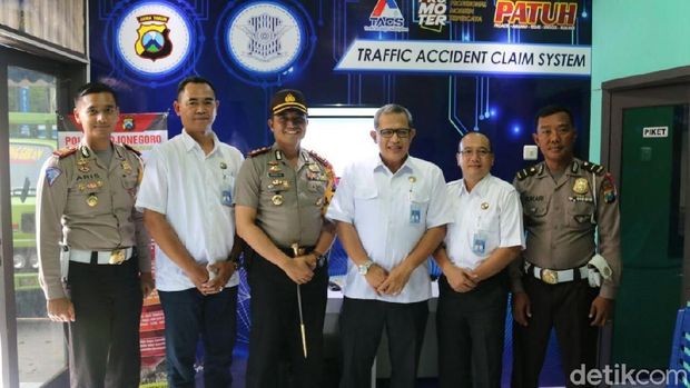 Kepala Jasa Raharja Jatim di Polres Bojonegoro/