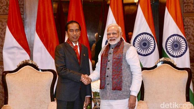 Presiden Jokowi bertemu PM India Narendra Modi