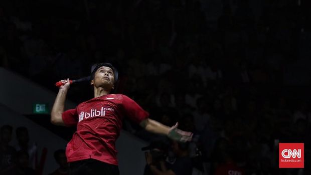 Anthony Ginting gagal melewati adangan Lee Chong Wei di Kejuaraan Asia.