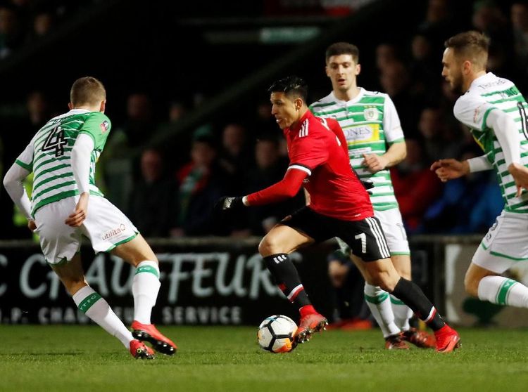 Foto: Debut Gemilang Sanchez di MU