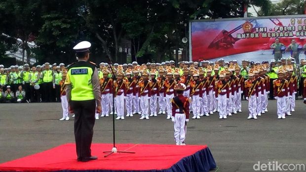 Atraksi baris berbaris polisi cilik binaan Ditlantas Polda Metro Jaya