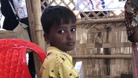 Potret salah seorang anak pengungsi Rohingya di kamp yang dikunjungi Jokowi/Foto: Dok Twitter Pramono Anung