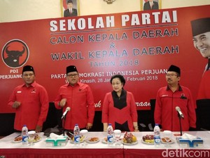 Megawati Hadiri Sekolah Calon Kepala Daerah PDIP di Depok