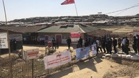 Salah satu sudut kamp Rohingya yang dikunjungi Jokowi/Foto: Dok Twitter Pramono Anung