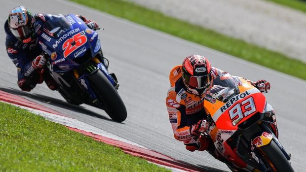 Marc Marquez harus puas berada di peringkat ketujuh dalam tes pertama di Sirkuti Sepang, Minggu (28/1).