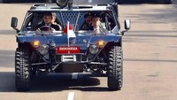 Jokowi kembali menaiki kendaraan taktis saat menghadiri pembukaan rapim TNI-Polri tahun 2018 (Foto: Biro Pers Setpres)