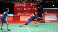 Tontowi/Liliyana harus mengakui keunggulan lawan setelah kalah dengan skor 14-21 dan 11-21.