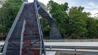Ini adalah jembatan di Pulau Natal yang merupakan kawasan di luar pemerintahan Australia. Jembatan ini sebagai penyeberangan kepiting liar. Istimewa/Boredpanda.