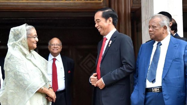 Presiden Jokowi saat bertemu PM Bangladesh Sheikh Hasina