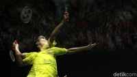 Anthony Ginting mengalahkan Kazumasa Sakai dalam waktu 34 menit.