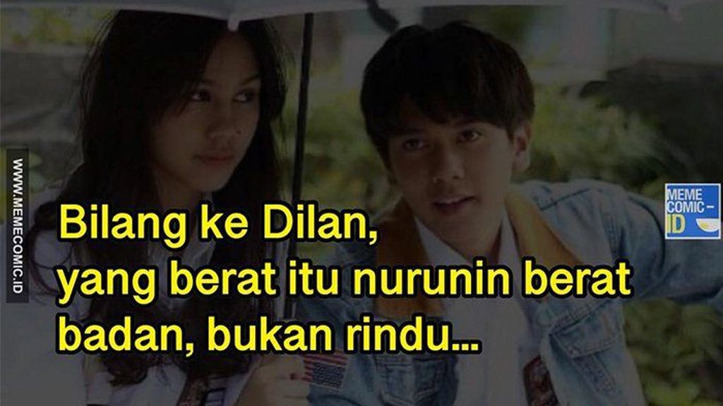 Meme Lucu Dilan 1990 Bertebaran