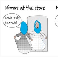 Melalui komik ini pun, Huda menceritakan kehidupan normal hijaber seperti belanja baju dan menonton video tutorial di Youtube. Foto: Instagram