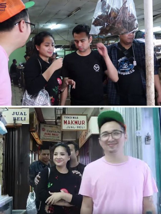 Nagita Slavina yang dikenal dengan koleksi barang-barang branded-nya bergaya keelitan rasa kerakyatan saat mendatangi salah satu pasar tradisional. Gaya keelitannya terlihat dari tas Chanel berwarna silver yang dibawanya. Tas backpack Chanel seri Gabrielle seharga Rp 53 jutaan. Foto: YouTube Raffi dan Nagita