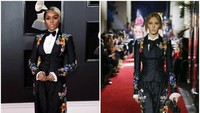 Ups, pakaian yang dikenakan Janelle Monae ini kok mirip ya? Foto: Istimewa