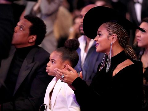 Viral, Aksi Gemas Blue Ivy Diamkan Beyonce dan Jay Z di Grammy Awards 2018