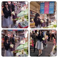 Syahrini bergaya keelitan rasa kerakyatan saat berjalan-jalan ke Korea. Dia terlihat berjalan-jalan ke pasar tradisional di Korea Selatan sambil menenteng tas Hermes Birkin yang kini tergolong langka. Dan tas yang dipakainya untuk membawa sayuran itu harganya sungguh fantastis mencapai lebih dari Rp 1 miliar. Foto: Instagram