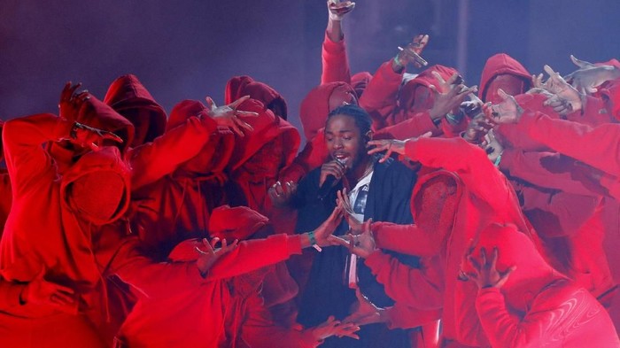 60th Annual Grammy Awards – Show – New York, U.S., 28/01/2018 – Kendrick Lamar performs a medley. REUTERS/Lucas Jackson