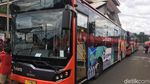 Foto: TransJ Tanah Abang Explorer Parkir di Stasiun Tanah Abang