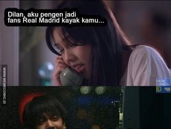 Meme Lucu Film Dilan 1990 Bertebaran