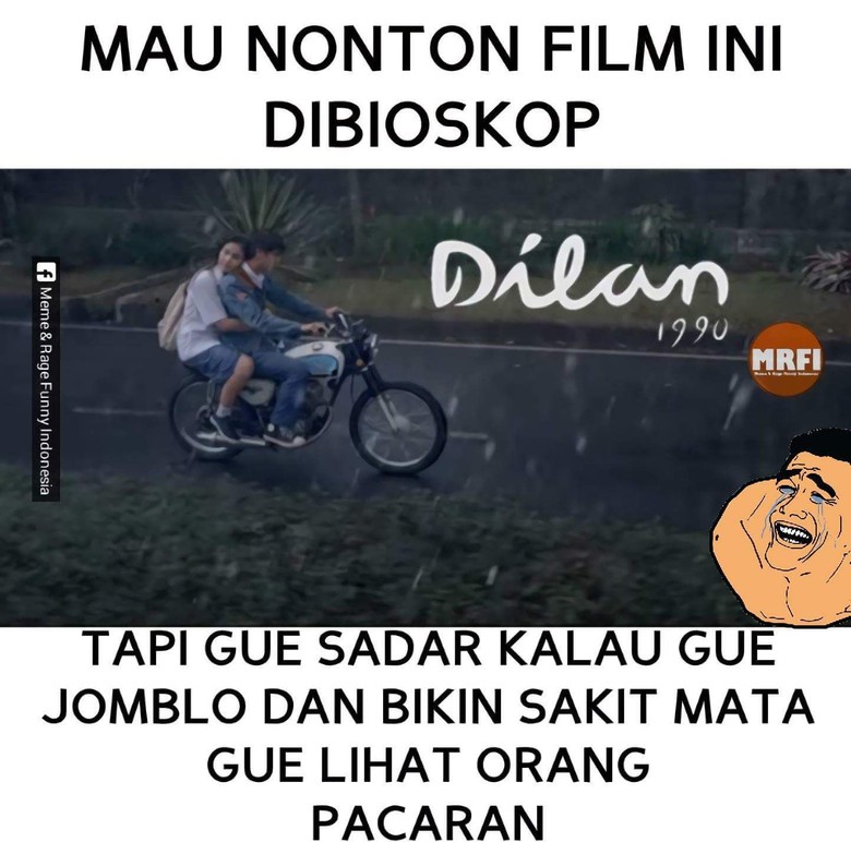 Meme Lucu Dilan 1990 Bertebaran