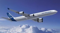 Airbus A340-600 adalah bagian dari keluarga A340 dengan panjang mencapai 75,36 meter dan memiliki kursi penumpang 350 hingga 475 unit. Istimewa/Antaeustravel.