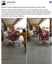 Supermarket Ini Mendadak Viral Setelah Pegawainya Kepergok Bawa Daging Pakai Troli Belanja