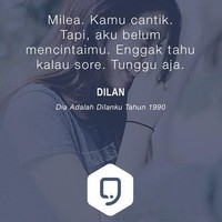Milea lagi-lagi digombalin Dilan.  Foto: dok. Pinterest