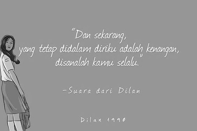 Dilan sulit move on.  Foto: dok. Pinterest