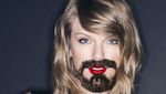 Lucu! Penampilan Seleb Cantik dengan Kumis dan Jenggot