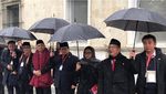 Foto: Hangatnya Pertemuan Jokowi-Presiden Ghani di Dinginnya Salju