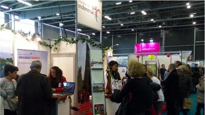 Foto: Paviliun Indonesia di Salon International du Tourisme (SIT) (dok. KBRI Paris) Foto: Paviliun Indonesia di Salon International du Tourisme (SIT) (dok. KBRI Paris)