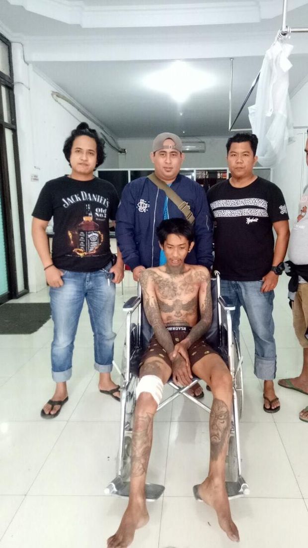 Ditembak, Ini Penampakan Begal Motor yang Tubuhnya Dipenuhi Tato