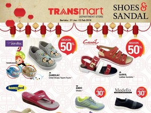 Serbu Sepatu dan Sandal dengan Diskon Spesial hingga 50% di Transmart!
