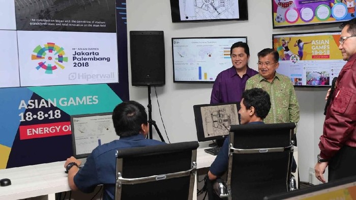 JK Resmikan MOC alias Ruang Kendali dan Monitor Asian Games 2018