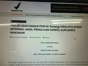 Soal 2 Produk Suplemen Mengandung DNA Babi, Ini Penjelasan BPOM