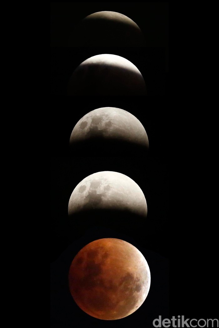 Fase Super Blue Blood Moon di Jakarta