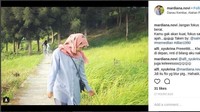Kalau meme Dilan ini biasa dibikin kaum milenial. Baca sendiri captionnya ya! Hahaha... (mardiana.novi/Instagram)