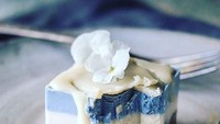 Dengan menggunakan bubuk teh biru, salah satu netizen membuat cake berwarna cantik ini. Foto: Istimewa