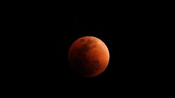 Tampak bulan yang spektakuler. Foto: Reuters