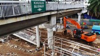 Pembangunan underpass terus dikebut, Kamis (1/2/2018).