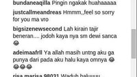 Netizen pun membanjiri postingan akun gosip soal pengacara langganan artis tersebut. Komentar di antaranya heran mengapa masih saja mencatut foto jika sudah kaya raya. Foto: ist