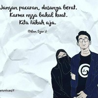 Dosanya berat kalau pacaran, kita nikah saja. Pasang meme sekaligus kode agar segera dinikahi.  Foto: Instagram